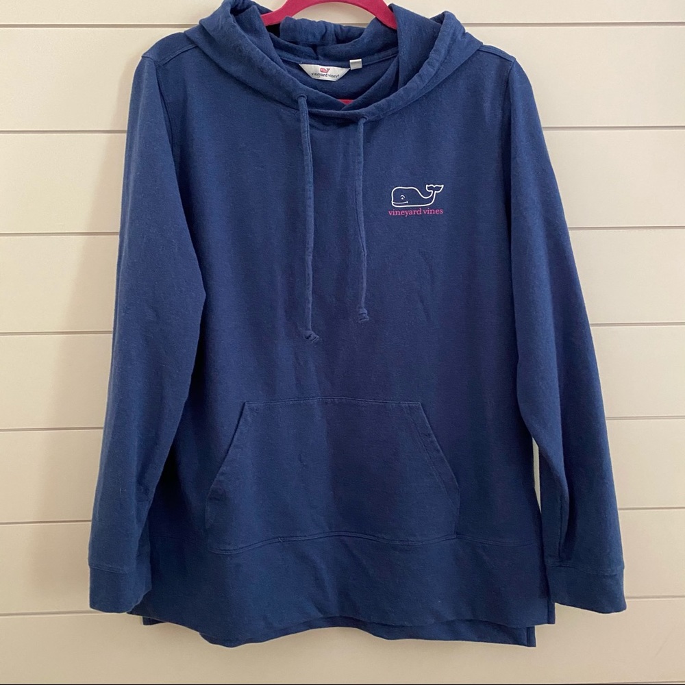 Vineyard vines navy tunic hoodie, size Medium